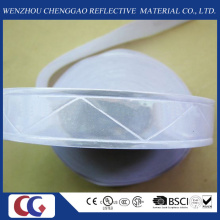 Fita reflexiva branca pura do PVC com estrutura de cristal